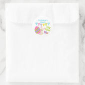 かわいいラビットイースターエッグ狩り ラウンドシール (バッグ)