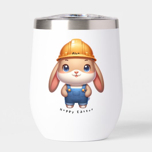 かわいいラビットエンジニアホッピイースター名前をカスタムする (正面)