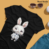 かわいいラビットドクターホッピイースター&名前をカスタムするBL Tシャツ