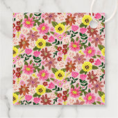 かわいいラビットバニーガールベビーシャワー招待状 フェイバータグ (裏面)