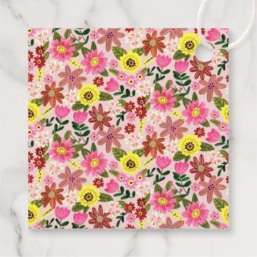 かわいいラビットバニーガールベビーシャワー招待状 フェイバータグ (裏面)