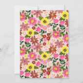 かわいいラビットバニーガールベビーシャワー招待状 招待状 (裏面)