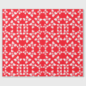 かわいいラビットバレンタインデーのラッピング紙 ラッピングペーパー (フラット)