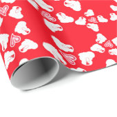 かわいいラビットバレンタインデーのラッピング紙 ラッピングペーパー (ロールコーナー)