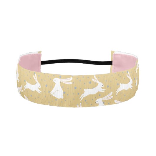 かわいいラビットパターンデザイン アスレチックヘッドバンド (正面)