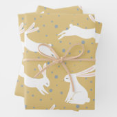 かわいいラビットパターンデザイン ラッピングペーパーシート (インサイチュ)