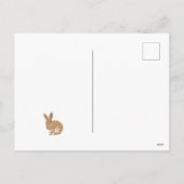 かわいいラビットパターンニュートラルカラーハッピーイースター シーズンポストカード (裏面)
