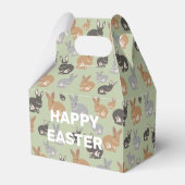 かわいいラビットパターンニュートラルカラーハッピーイースター フェイバーボックス (裏面サイド)