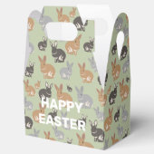 かわいいラビットパターンニュートラルカラーハッピーイースター フェイバーボックス (オープン)
