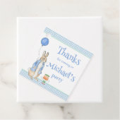 かわいいラビットブルー誕生日パーティーありがとう フェイバータグ (インサイチュ)