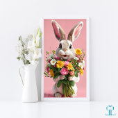 かわいいラビットホッピー誕生日カラーリング カード