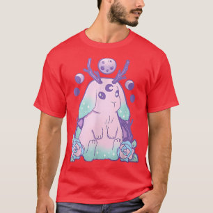 かわいいラビットムーンフェイズかわいいパステルゴシックフォーマンW Tシャツ