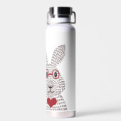 かわいいラビットレッドユニークウォーターボトル ウォーターボトル (背面)