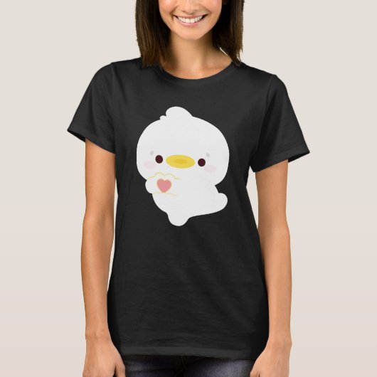 かわいいラブアヒル Tシャツ (正面)