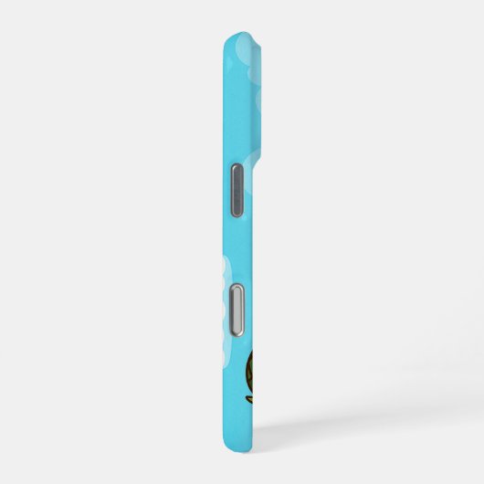 かわいいラブウミガメ | 愛らしい漫画カップル iPhoneケース (右側面)