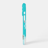 かわいいラブウミガメ | 愛らしい漫画カップル iPhoneケース (左側面)