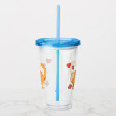 かわいいラブオレンジ虎猫子猫 アクリルタンブラー (右)