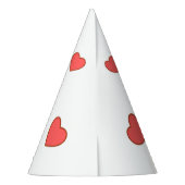 かわいいラブオレンジ虎猫子猫 パーティーハット (裏面)