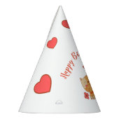 かわいいラブオレンジ虎猫子猫 パーティーハット (左)