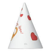 かわいいラブオレンジ虎猫子猫 パーティーハット (右)