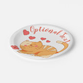 かわいいラブオレンジ虎猫子猫 ペーパープレート (アングル)