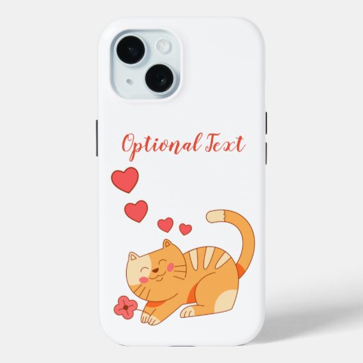 かわいいラブオレンジ虎猫子猫 Case-Mate iPhoneケース (裏面)