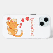 かわいいラブオレンジ虎猫子猫 Case-Mate iPhoneケース (裏面 (横))