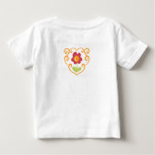 かわいいラブカニの花の赤ちゃんTシャツ ベビーTシャツ (裏面)