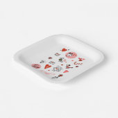 かわいいラブカートゥーン ペーパープレート (傾斜あり)