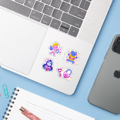 かわいいラブステッカーセット シール (ノートパソコンとiPhone)