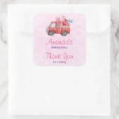 かわいいラブトラックバレンタイン誕生日ありがとう スクエアシール (バッグ)