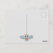 かわいいラブドラゴンバレンタインカード ポストカード (裏面)