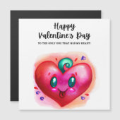 かわいいラブハートバレンタインデーの磁気カード (正面/裏面)