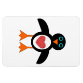 かわいいラブハートペンギンマグネット マグネット (横)