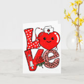 かわいいラブハート聴診器採血技師生活バレ カード (黄色い花)