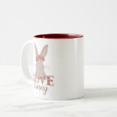 かわいいラブバニーフローライースター ツートーンマグカップ (正面左)