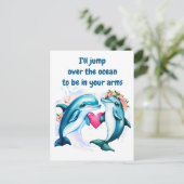 かわいいラブバレンタインデーのカード ポストカード (スタンド正面)