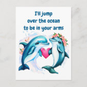 かわいいラブバレンタインデーのカード ポストカード (正面)