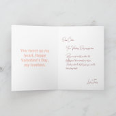 かわいいラブバードのバレンタインデーのカード シーズンカード (内部)