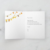 かわいいラブバードバレンタインデーのカード カード (内部)