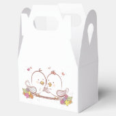 かわいいラブバード愛の鳥ピンクの結婚披露宴 フェイバーボックス (オープン)