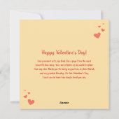 かわいいラブバード漫画の鳥のバレンタインデー シーズンカード (裏面)