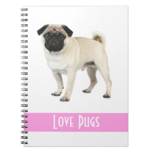 かわいいラブパグの子犬のノート ノートブック