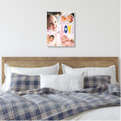 かわいいラブベビーフォトコラージュ子供部屋 生まれたばかりの キャンバスプリント (インサイチュ (寝室))