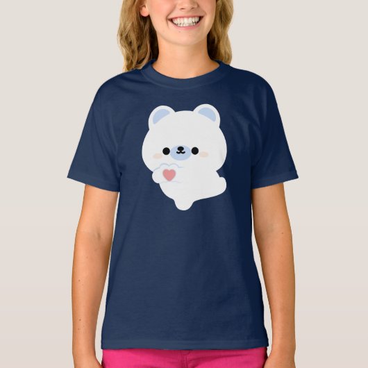 かわいいラブポーラーベア Tシャツ (正面)