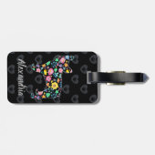 かわいいラブマイブルフランスのドッグフローラデザイン ラゲッジタグ (裏面横)