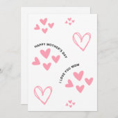 かわいいラブマザーズデイカード シーズンカード (正面/裏面)