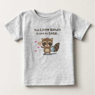 かわいいラブマスクドバンディットアライグマ ベビーグッズ ベビーTシャツ
