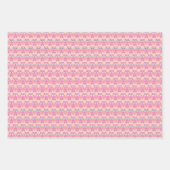 かわいいラブメッセージフクロウカスタム ラッピングペーパーシート (正面3)