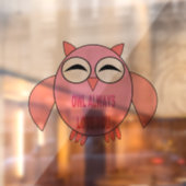 かわいいラブメッセージフクロウ ウィンドウサイン (シート2)